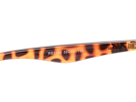 Ray-Ban Brown Tortoise Pattern And Rose Metallic Trimmed Sunglasses
