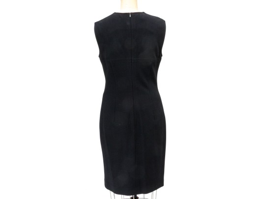 Escada Classic Black Wool Sleeveless Sheath Dress, Slze 40