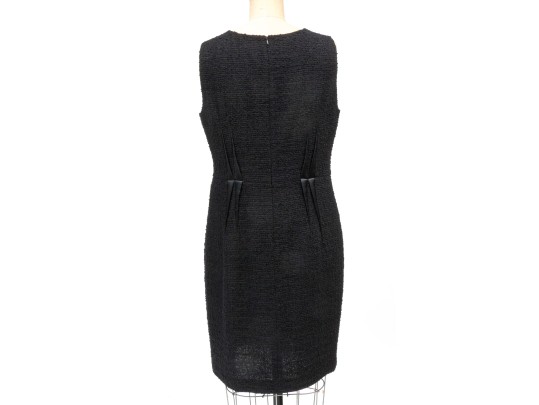 Armani Collezioni Black Boucle Sleeveless Sheath Dress, Slze 10