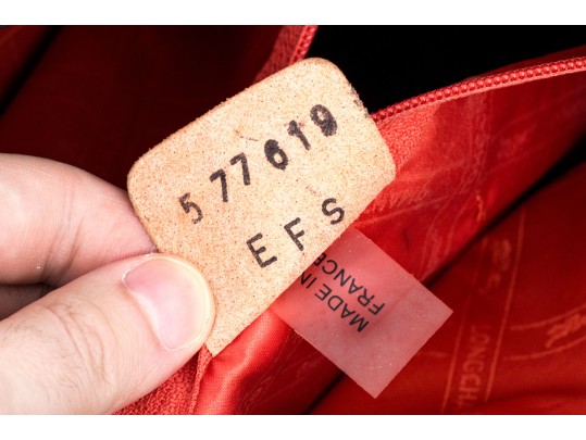 Longchamp Black Pebbled Leather Top Handled Tote Bag