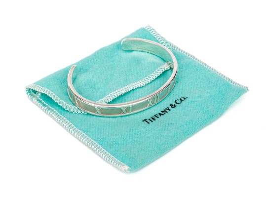 Tiffany & Co. Sterling Silver Fabulous Atlas Motif Cuff Bracelet