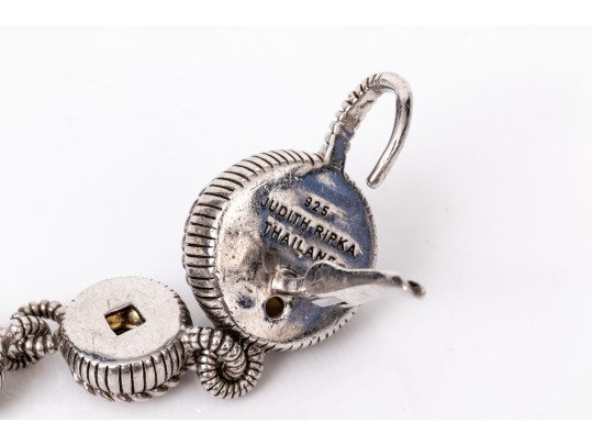 Judith Ripka Sterling Silver Lovely Prasiolite And Blue Topaz Graduated Stacked Earrings