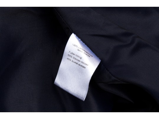 Akris Magnificent Navy Blue Fine Suede Moto Style Jacket, Size 10