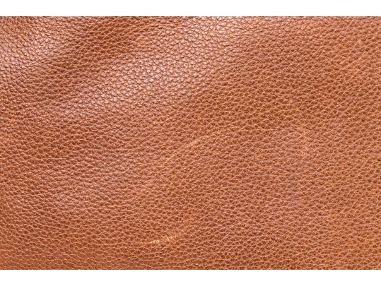 Longchamp Brown Pebbled Leather Top Handled Tote Bag