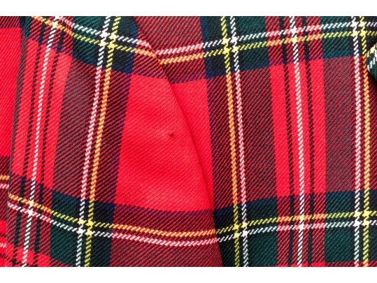Escada By Margaretha Ley Fun Vintage Red Plaid Button Front Blazer, Size 40