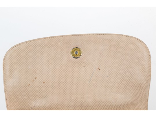 Bottega Veneta Ivory Leather Flap Style Shoulder Bag