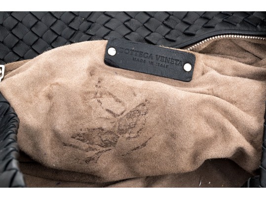 Bottega Veneta Fabulous Ultra Large Black Woven Leather Tote Bag, With Mirror