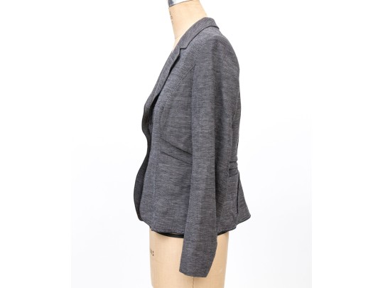 Escada Short Black And White Collared Blazer, Size 40