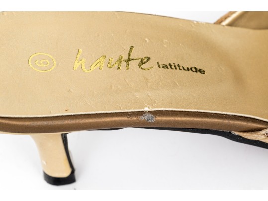 Haute Latitude Stunning Beaded And Embroidered Mules, Size 9