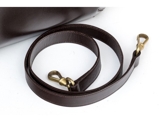 Giorgio Armani Handsome Brown Leather Top Handled Bag