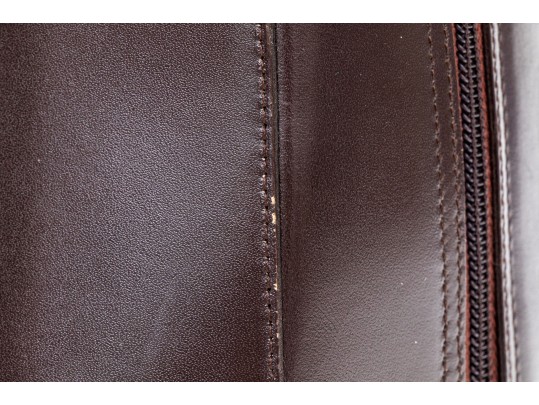 Giorgio Armani Handsome Brown Leather Top Handled Bag