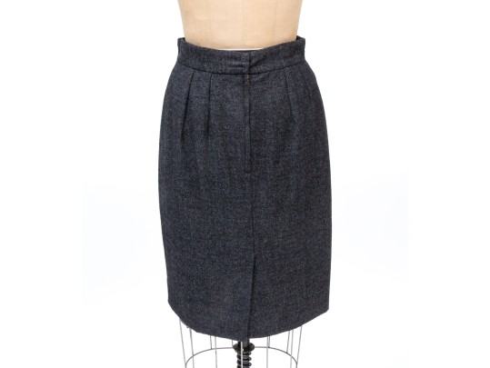 Dolce & Gabbana Classic Grey Tweed Skirt, Slze 44