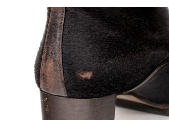 WSteiger Fun Pony Hair Lace Up Style Ankle Boots, Size 40