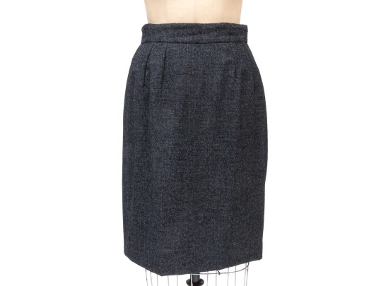 Dolce & Gabbana Classic Grey Tweed Skirt, Slze 44