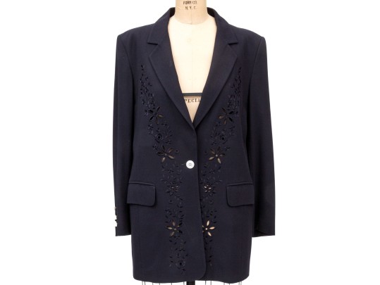Escada Margaretha Ley Embroidered Collared Blazer, Size 40