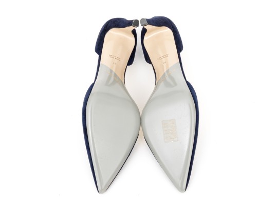 Giorgio Armani Fabulous Blue Suede Elegant Pumps, Size 41, New