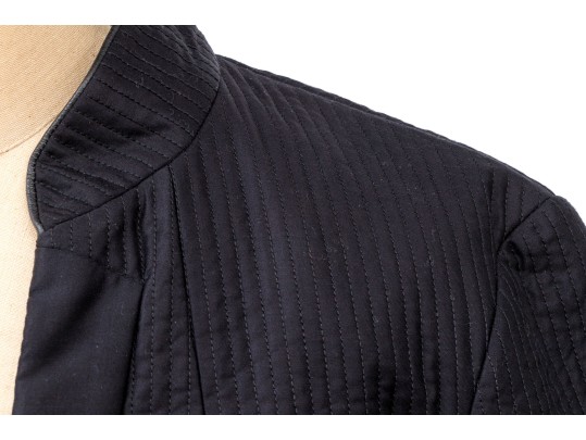 Rag & Bone Fabulous Leather Trimmed Quilted Mandarin Collar Blazer Size 8