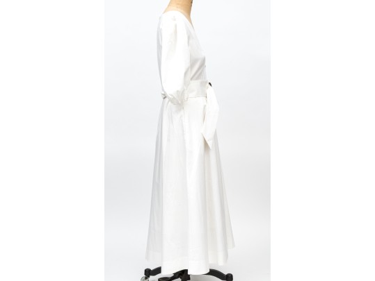 Ted Baker, London Lovely Soft White Belted A Line Dress, Size 3 (US 8)