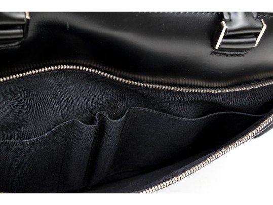 Louis Vuitton Black Epi Leather Top Zip Top Handle Briefcase, With Strap, Authenticated