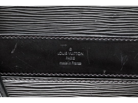 Louis Vuitton Black Epi Leather Top Zip Top Handle Briefcase, With Strap, Authenticated