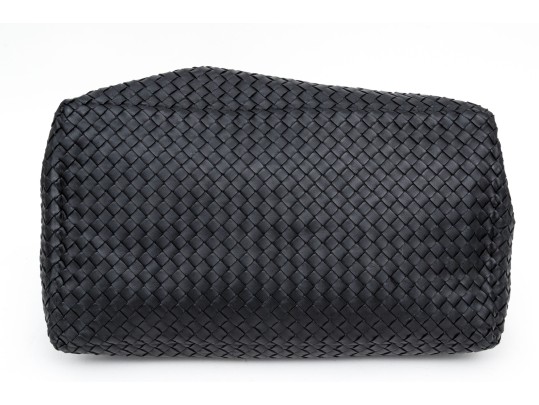 Bottega Veneta Fabulous Ultra Large Black Woven Leather Tote Bag, With Mirror