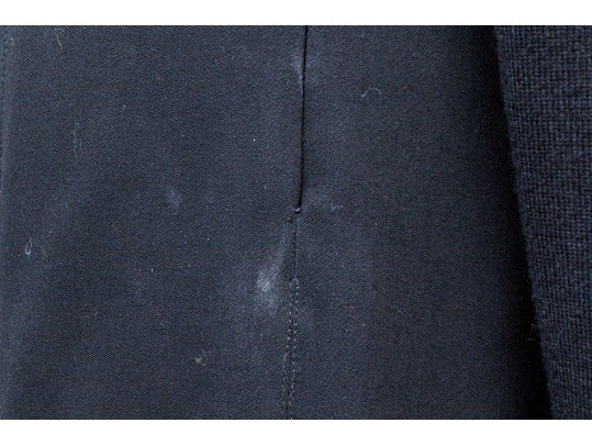 Valentino Miss V. Black Wool Knit And Pleated Long Sleeved Dress