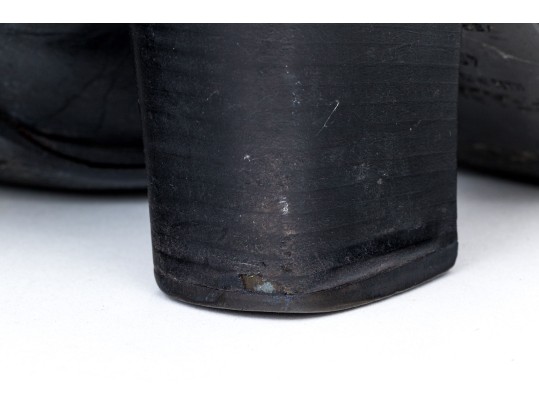 Prada Black Leather Chunky Heeled Zip Up Ankle Boots, Size 40