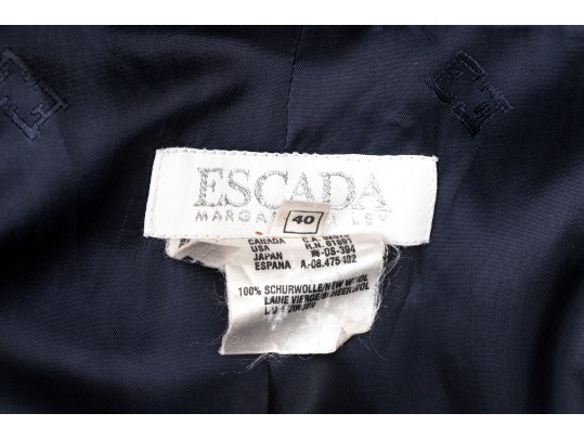 Escada Margaretha Ley Embroidered Collared Blazer, Size 40