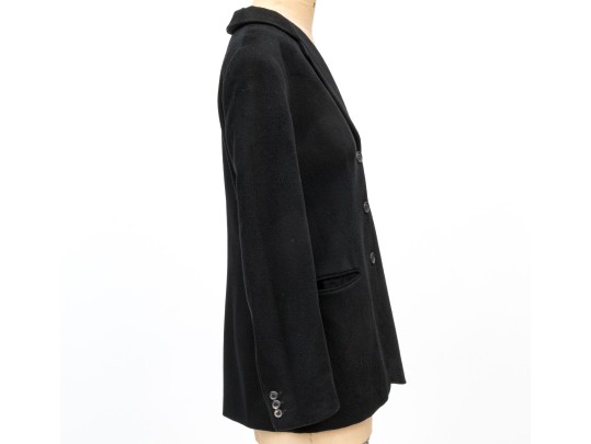 Giorgio Armani Classico Simple Black Three Button Blazer, Size 44