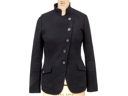 Sonia Bogner Black Wool And Angora Blazer Size 8
