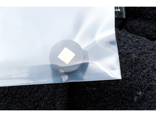 Chanel Boutique Vintage Black Wool And Silk Boucle Jacket And Skirt Suit, Size 44