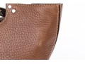 Tods Brown Pebbled Leather Top Handled Tote Bag