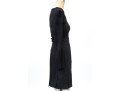 Valentino Miss V. Black Wool Knit And Pleated Long Sleeved Dress