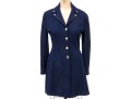 St. John Collection Navy Blue Button Front Long Knit Blazer, Size 4
