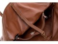 Longchamp Brown Pebbled Leather Top Handled Tote Bag