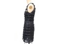 Pamela Dennis Black Silk Lace Motif Sleeveless Sheath Dress, Slze 6