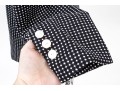 Escada Margaretha Ley Black And White Polka Dotted Collared Blazer, Size 40