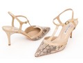 Manolo Blahnik Striking Tan Patent Leather 
