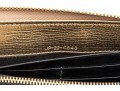 Ferragamo Striking Gold Metallic Leather Zip Wallet