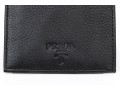Prada Handsome Black Leather Billfold And Credit Card Holder, With Box