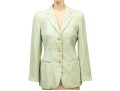 Giorgio Armani Classico Green Cashmere And Silk Three Button Blazer, Size 40