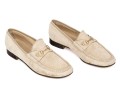 Gucci Striking Tan Suede Loafers With Gold-tone Horsebit, Size 10 B