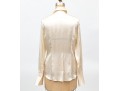 Ralph Lauren Black Label Lovely Ivory Silk Tuxedo Motif Blouse, Size 10
