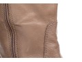 Delmain Beautiful Taupe Vero Cucio Leather Knee Length Boots, Size 10