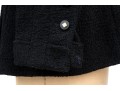 Chanel Boutique Vintage Black Wool And Silk Boucle Jacket And Skirt Suit, Size 44
