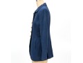 Alease Fisher Blue Cotton Bamboo Button Jacket And Dress Suit, Size 6