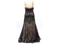 Sue Wong Magnificent Bedazzled Black Lace And Nude Overlay Floor Length Gown, Size 12