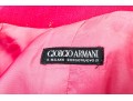 Giorgio Armani Vintage Black Label Dark Pink Wool And Silk Button Front Blazer