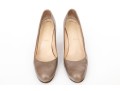 Christian Louboutin Classic Taupe Leather Pumps, Size 41 1/2