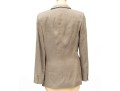 Giorgio Armani Vintage Black Label Tan Linen Button Front Blazer